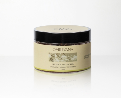 ЦУКРОВО-СОЛЬОВИЙ СКРАБ CARDAMON / MIMOSA / TONKA BEAN